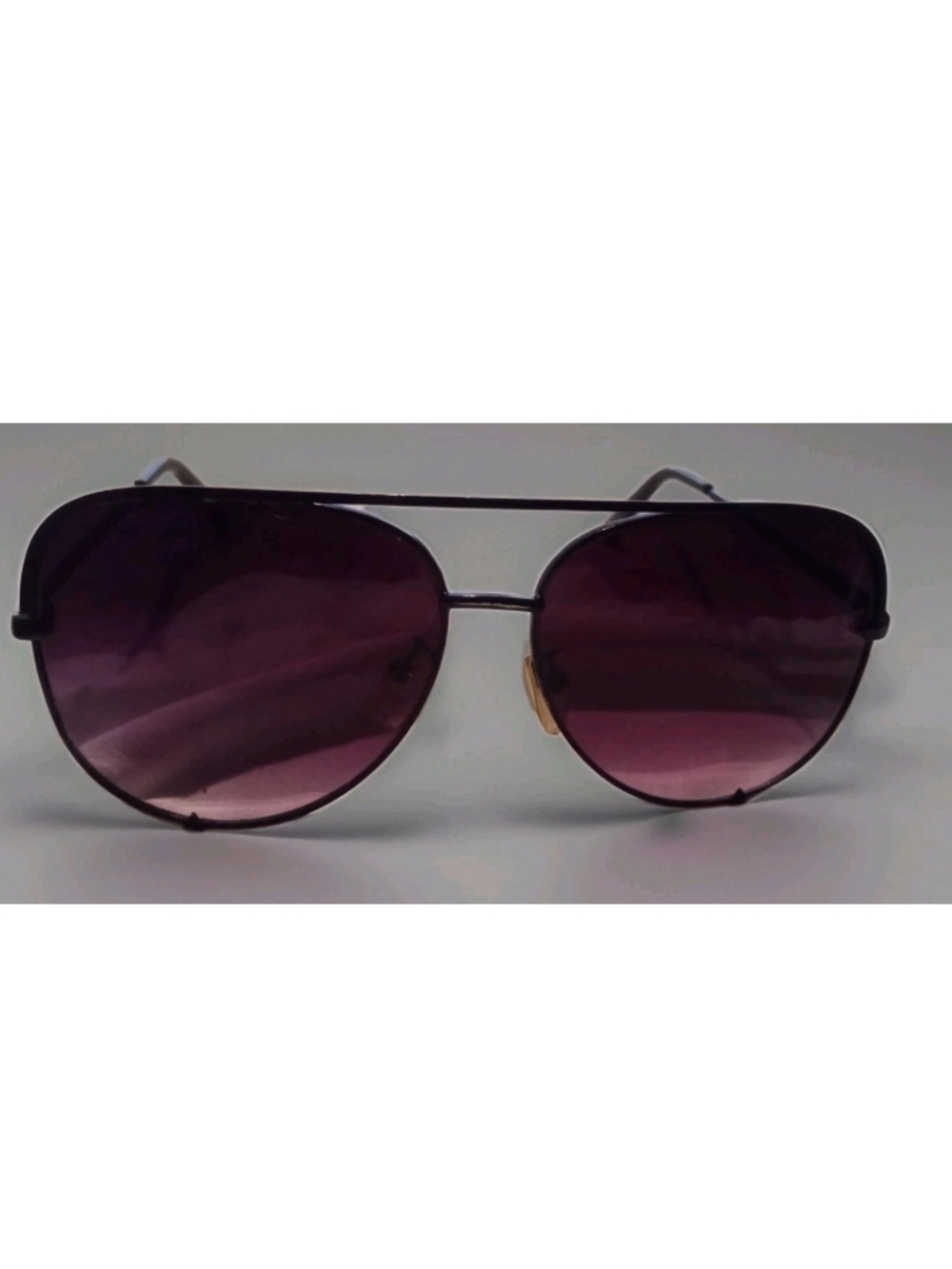 Quay Unisex Oversized Aviator Sunglasses Metal Double Bridge Gradient Lens